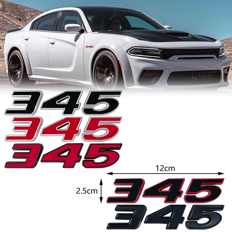 1 szt. Metalowe 3D 392 345 6.4L 5.7 Logo Naklejka na samochód Emblemat Odznaka Naklejki Auto Ogon