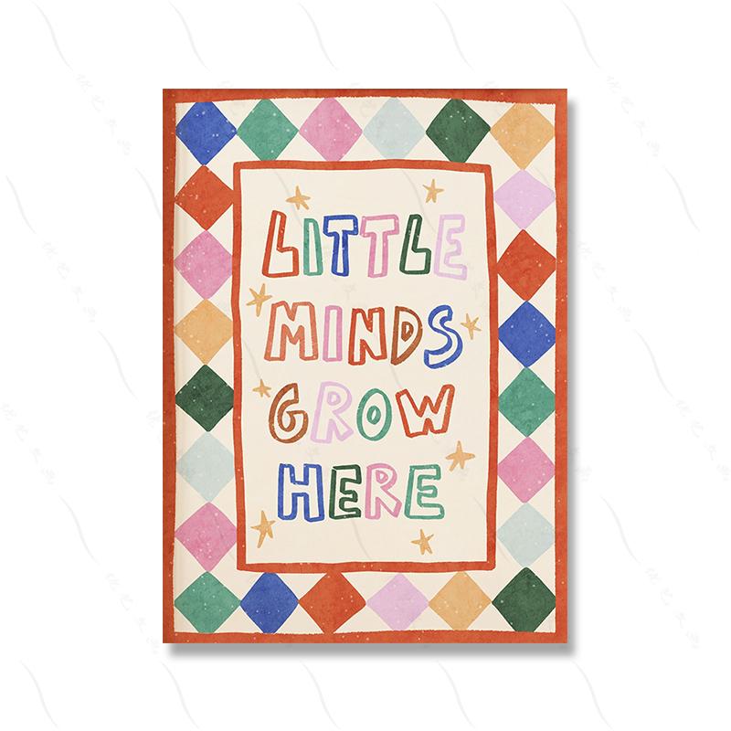 Shooting Heart Print Colorful Star Rainbow Kids Playroom Poster Nursery Toddler Wall Decor Sunshine Quotes Canvas Pictures