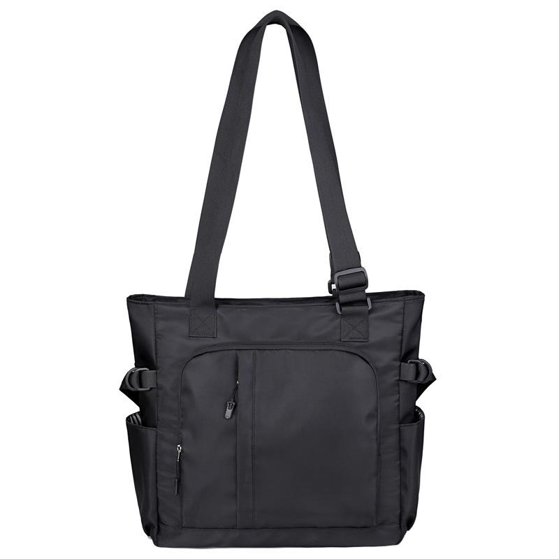 Large Capacity Multi-Pocket Tote Handbag - Adjustable Shoulder Strap, Casual Office Commuter Bag