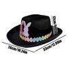Kids Easter Cowgirl Hat Non-Woven Bunny Ear Cowboy Party Favors Kids Costume Easter Cowgirl Hat For Party Celebration Carnival
