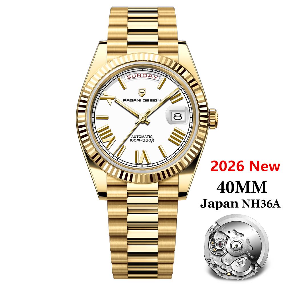 PAGANI DESIGN Men`s Watches DD40 Gold