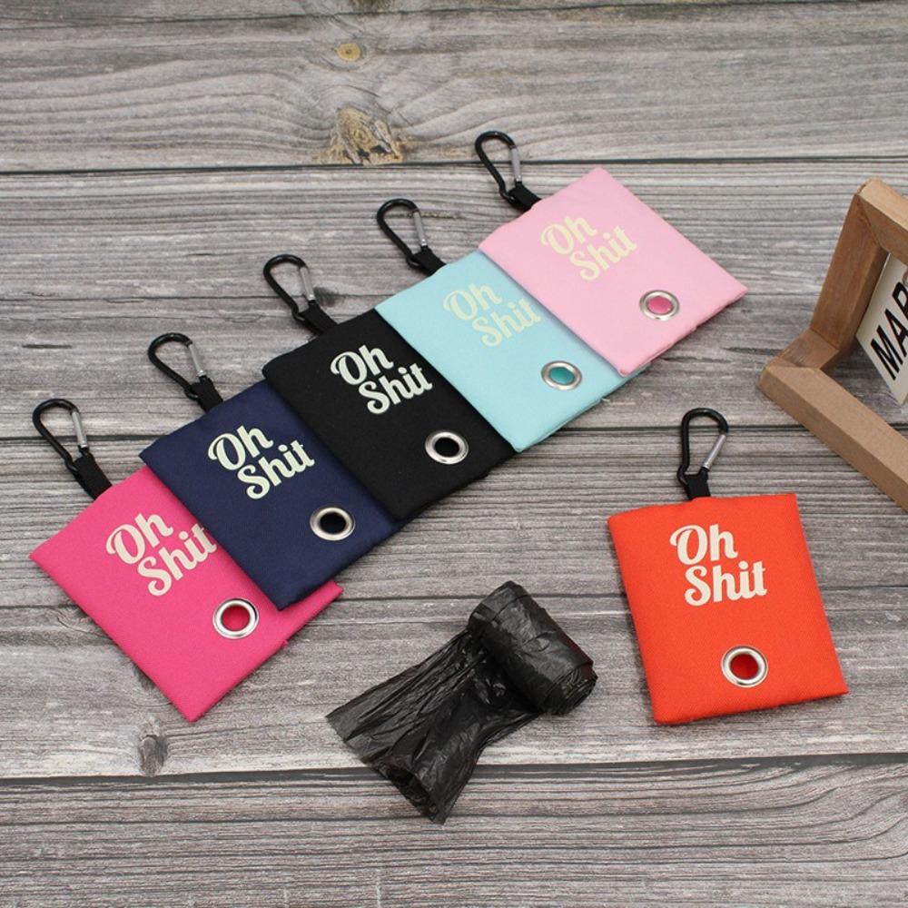 New Dog Poop Garbage Bags Organizer Canvas with Buckle Poop Bag Dispenser Portable Pets Supplies Pick Up Organizer for Outdoor