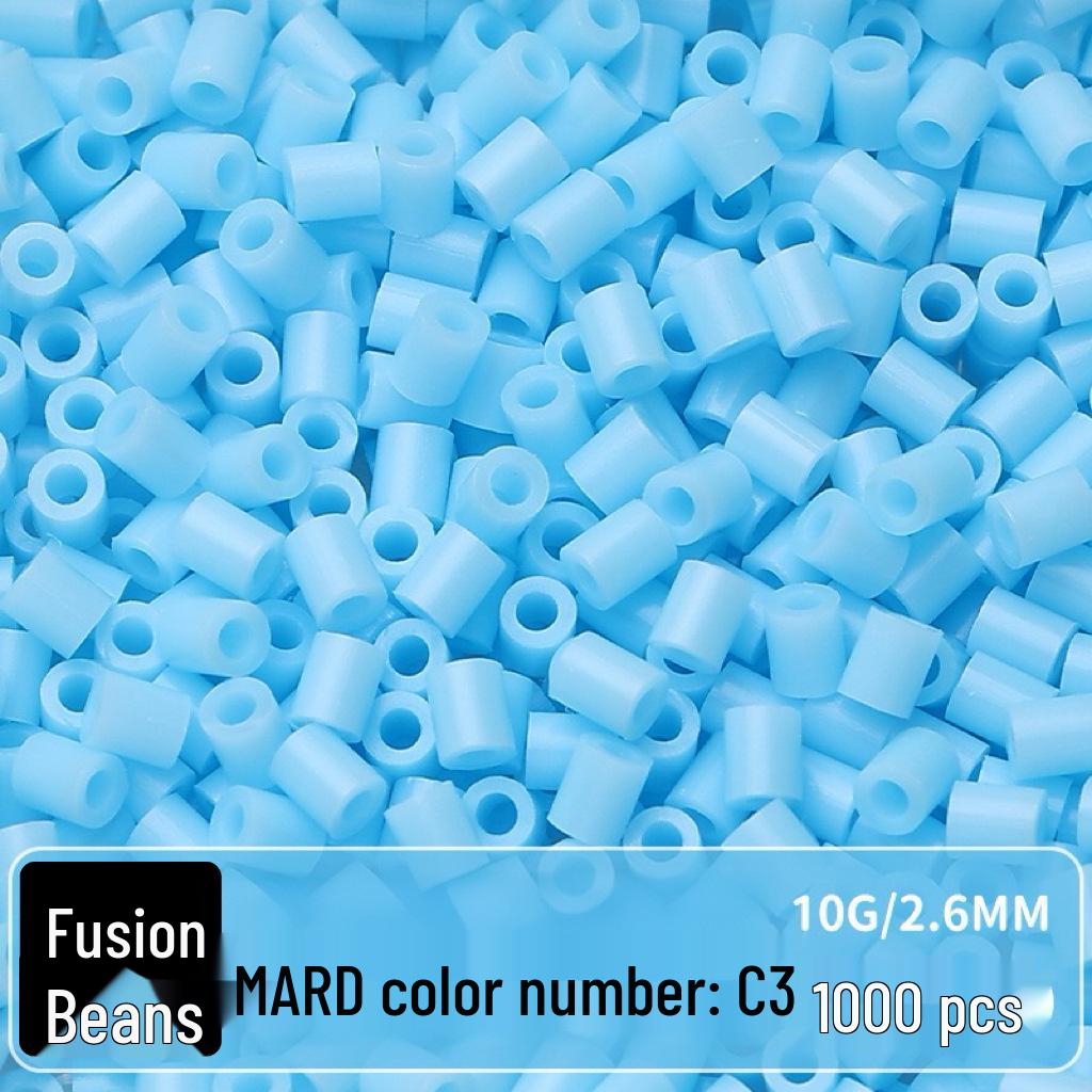 Confezione di Ricarica Perline Termofusibili da 264 Colori - 1000 Perline, 2,6 MM, Materiali per Puzzle 3D Fai da Te