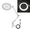 10X Vergrootglas met LED-licht Flexibele Arm Helderheid   3 Kleuren Werkbanklamp met Clip