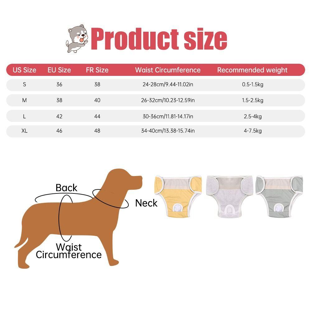 Reusable Pet Cat Physiological Safety Pants Sanitary Pet Briefs Diapers  Dogs Menstruation