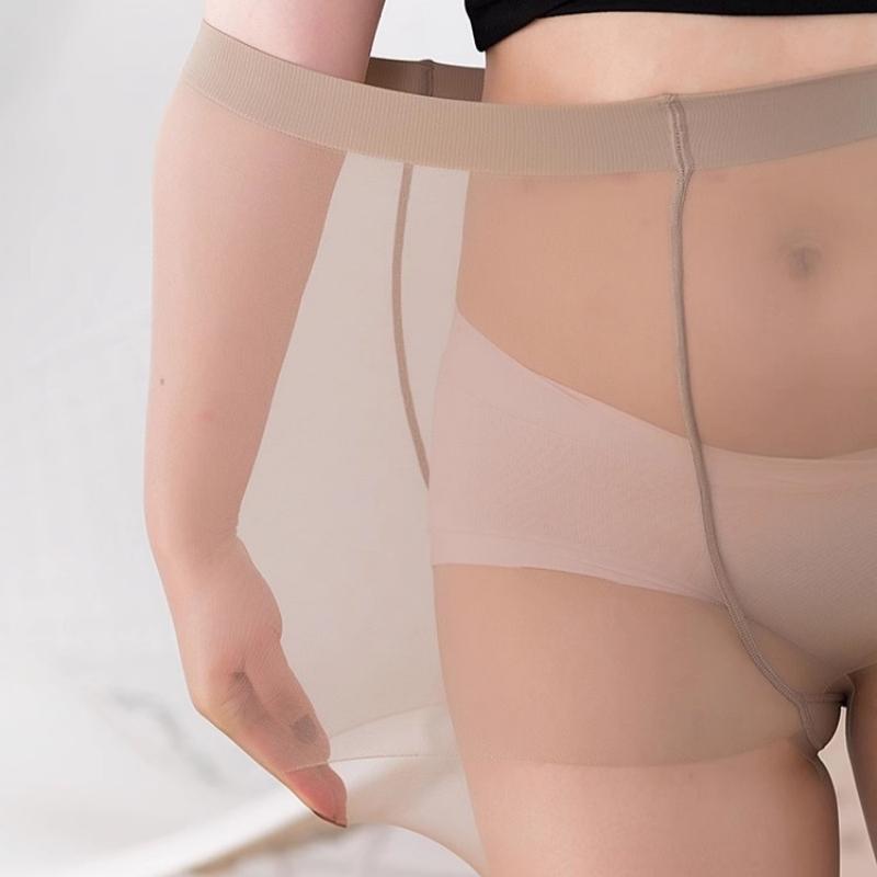Women Plus Size Pantyhose Women Sexy Ultra Thin Transparent Underwear 10D High Waist Anti-Hook Stockings