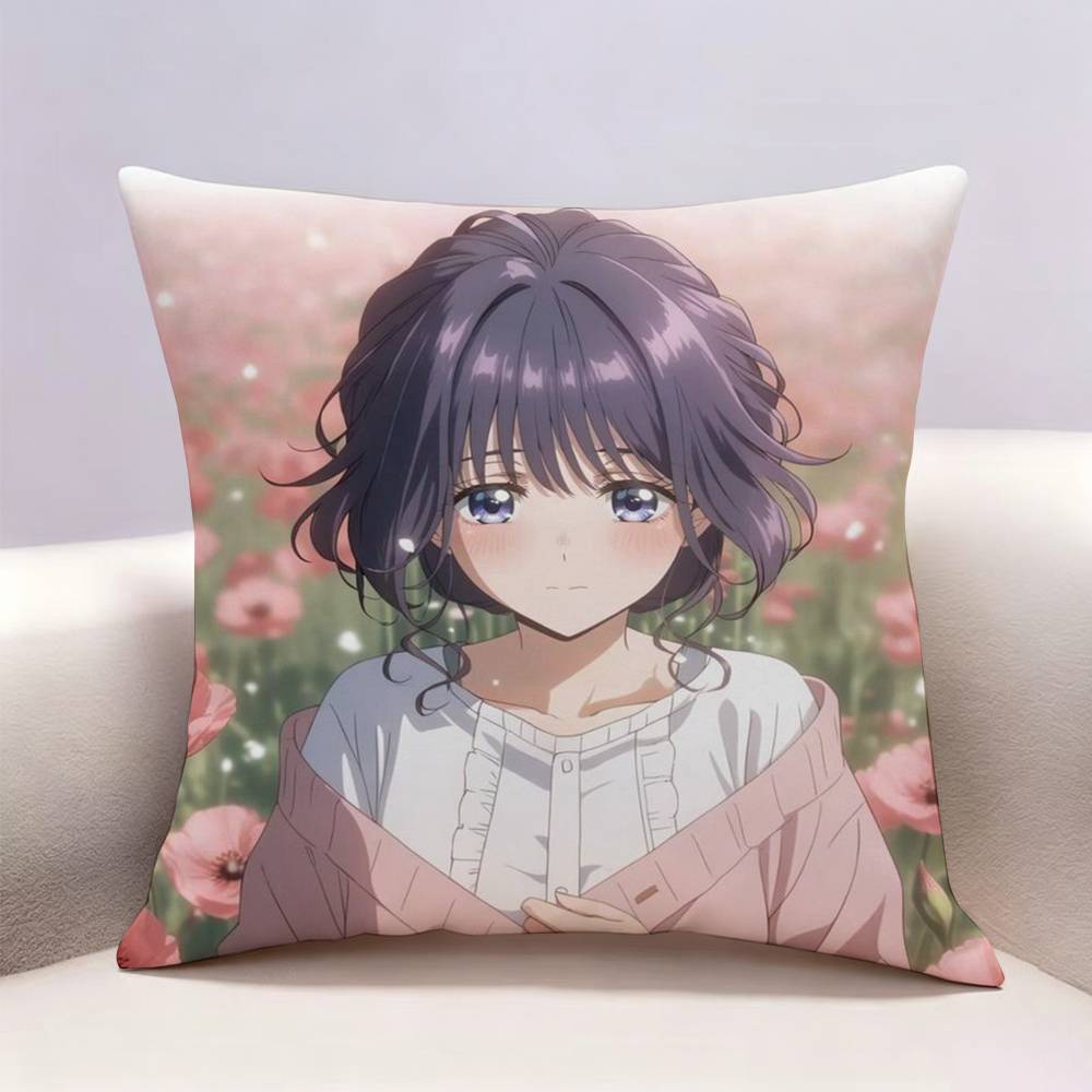 Anime KKaoruko Waguri   Doublesided print Pillow Case Pattern Printed Pillowcase For Living Room Sofa Cushion Cover