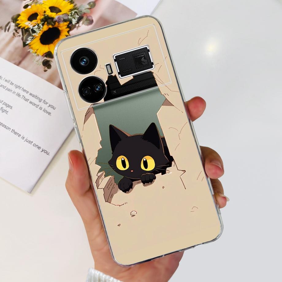 For Realme GT5 240w / GT3 / GT Neo 3 / GT Neo 5 Case Cute Cartoon Luxury Soft Silicon Transparent  Phone Case Back Cover Capas
