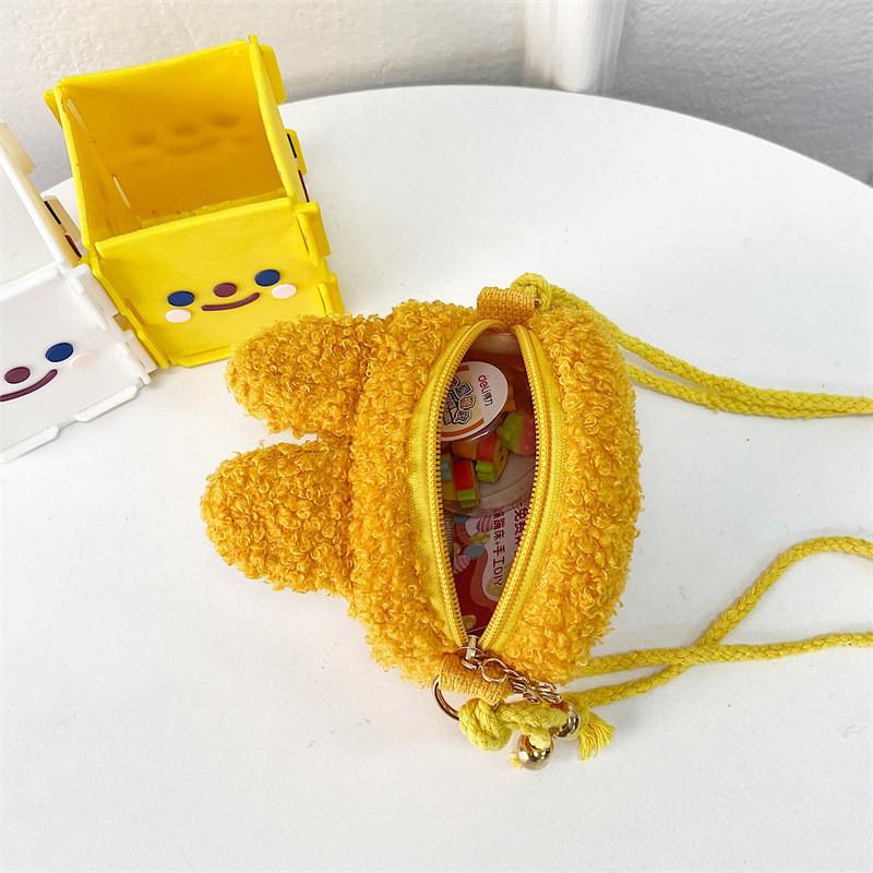 Adorable Plush Bunny Shoulder Bag For Girls Cute Floral Mini Coin Purse
