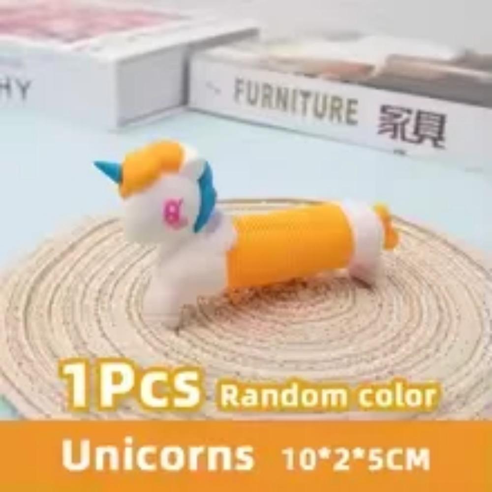 New Pop Tube Silicone Alpaca Unicorn Bubble Balls Push It Decompression Pipe Anti-stress Vent Fidget Toys for Kids Adults Gifts