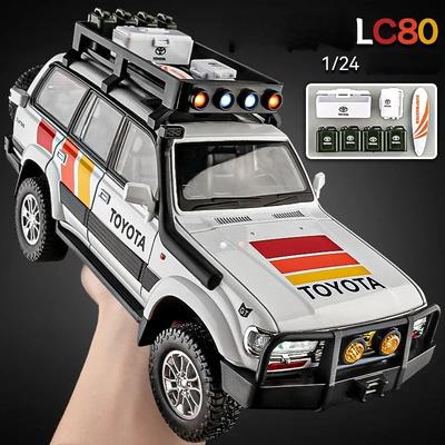 1:24 Toyota LAND CRUISER LC80 SUV Alloy Diecast Model Off-road Vehicle Toy Model Collect Display Ornament Children Toy Present