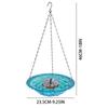 Hanging Outdoor Bird Bath Fountain With Water Feature Attracts Birds Squirrels Weatherproof Large Capacity Garden Feeder