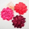 Fabric Flower Satin Rose with Flat Back Handcrafted Blooms Hat Clothes Hair Tie Accessories for DIY Craft Corsage Hairpin Brooch Headband