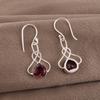 Rhodolith Edelstein Schmuck, Handgefertigter Silberschmuck, 925 Sterling Silber Ohrringe, Wunderschöne Silberohrringe für Hochzeitsgeschenk