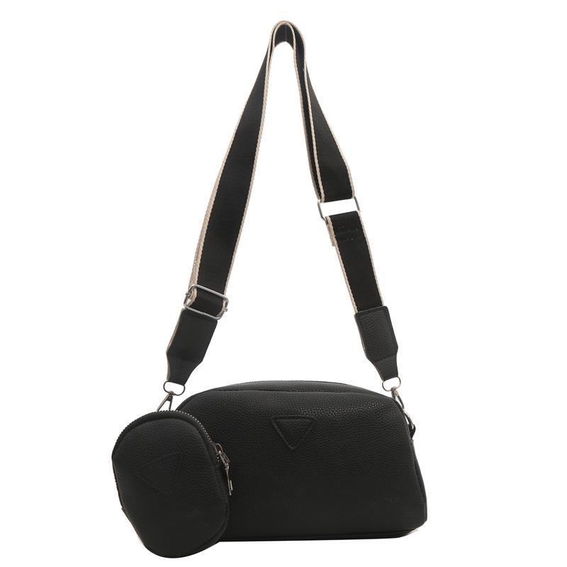 2024 Spring Fashion Crossbody Bag: Simple Design, PU Material, Trendy Women's Shoulder Bag
