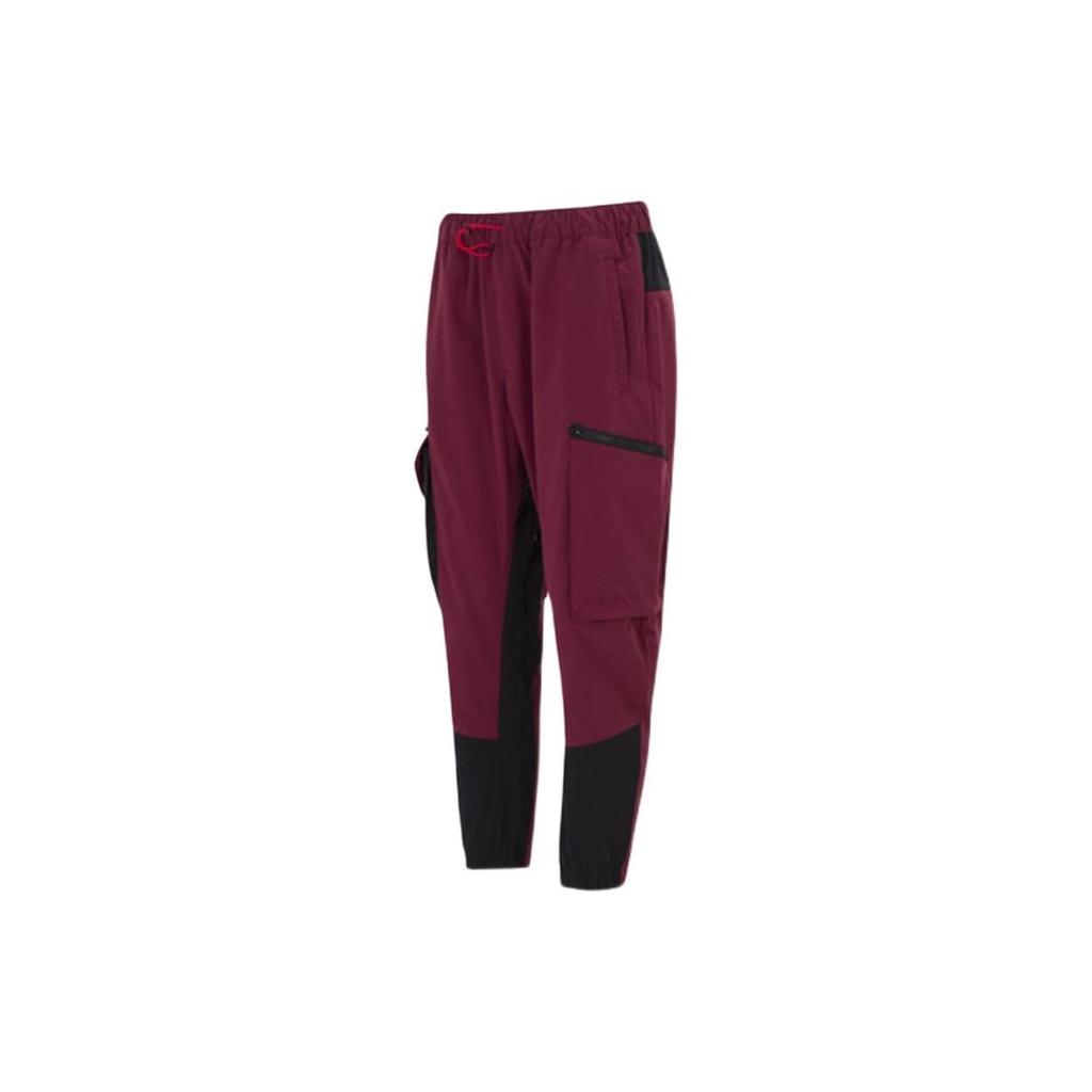 Adidas CNY Wvpnt Contrast Color Stitching Regular Fit Tapered Jogger Pants Men Red HC0263