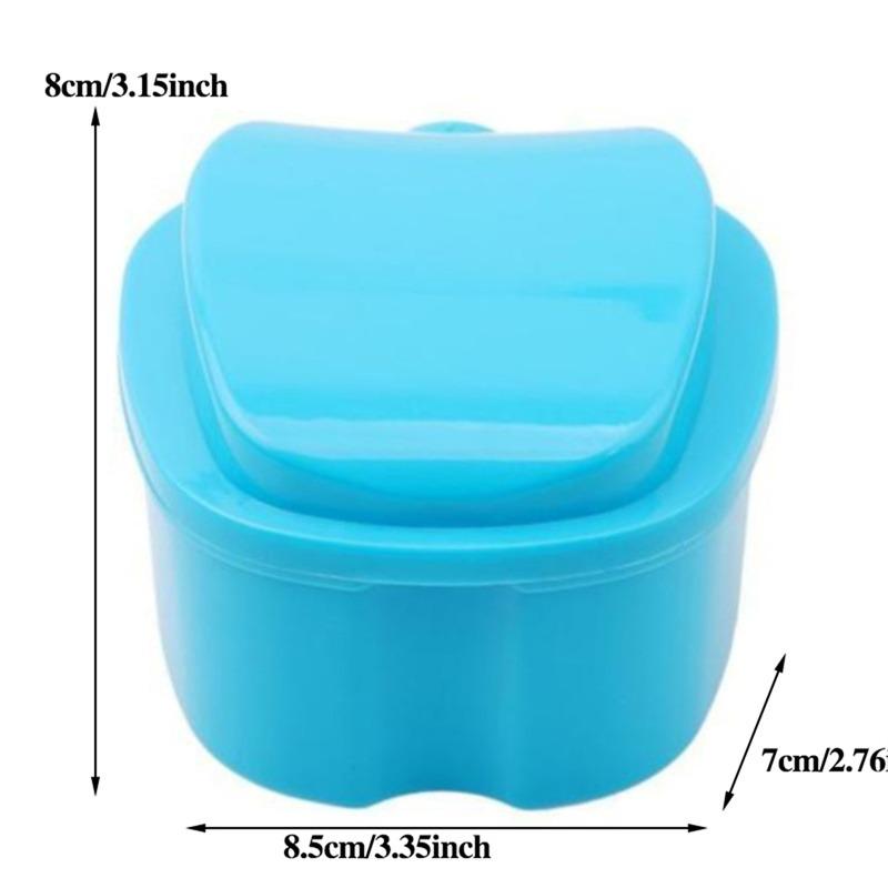 Prothese Bad Box Organizer Dental Falsche Zähne Lagerung Box mit Hängenden Netz Container Reinigung Zähne Fällen Künstliche Zahn Boxen