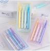4 Pcs/Set Creative Press Art Marker Pens Colored Highlighter Large Capacity Drawing Painting Pen Artist Stationery Supplies