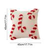 Christmas Cane Candy Pillow Cover Zipper Closure Decorative Living Room Car Office Pillowcase 2025 Xmas Navidad Party Supplies