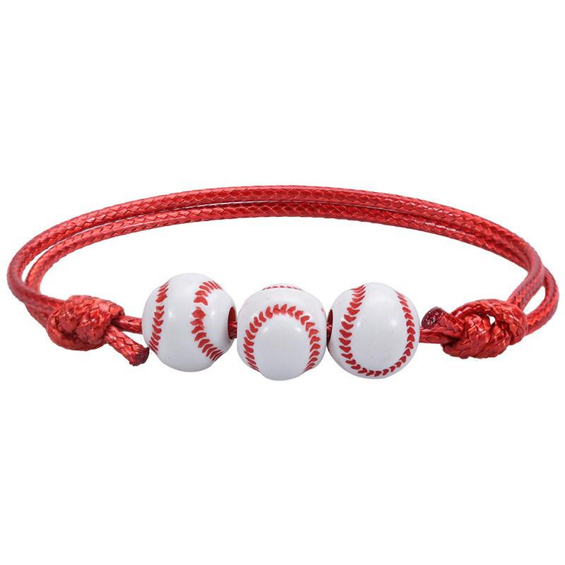 Customized Sports Bracelet - Wax Cord Woven: Basketball, Baseball, Tennis, Rugby, and Football Wristband Jewelry