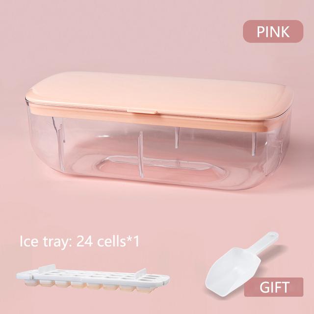 Ice Tray Ice Cube Mold with Lid Creative Ice Storage Box Square Ice Mold Ice Box