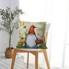 Adorable Gnome & Floral Garden Cushion Cover Car Throw Pillow Case For Sofa Car Christmas Gift