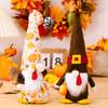 New Thanksgiving Harvest Festival Decorative Gnome Doll Holding Pumpkin And Pinecone Figurine For Autumn Celebration