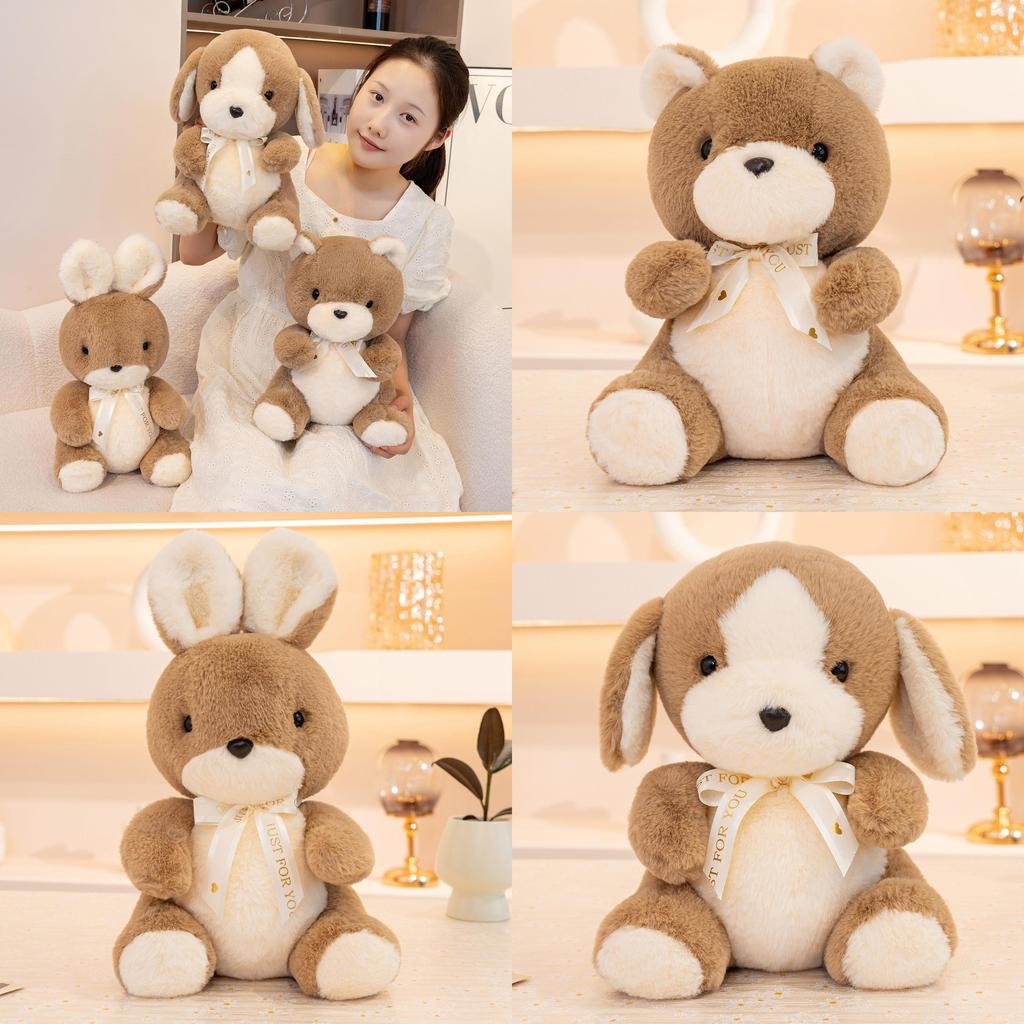 Rabbit Dog Brown Bear Plush Toys Cutes Cartoon Children Birthday Gift Dolls