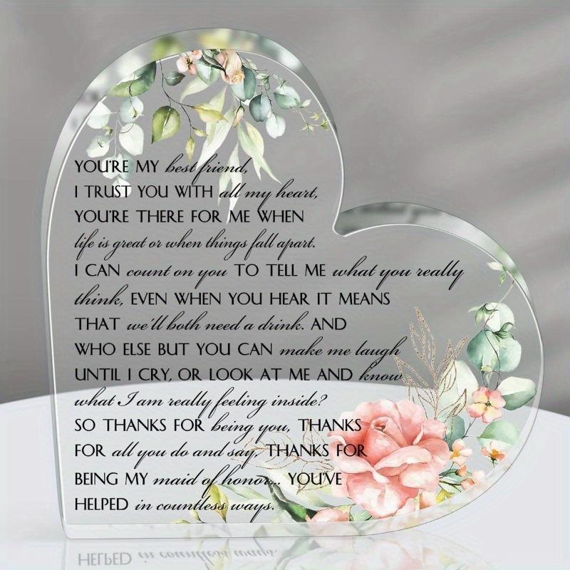 

Wedding Heart Centerpiece. Acrylic sign with florals for bridesmaids & maid of honor. чистый