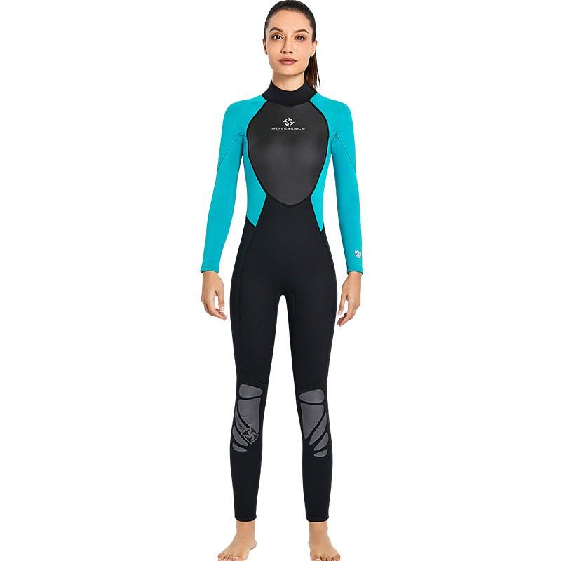 3MM Diving Suit Men's One-piece Long-sleeved Warm Women's Snorkeling Surfing Swimming Underwear
