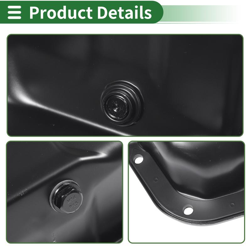 UXCELL 1 Pc No.11200PT0010 Engine Oil Pan for Honda Accord 1990-1997 Iron Black