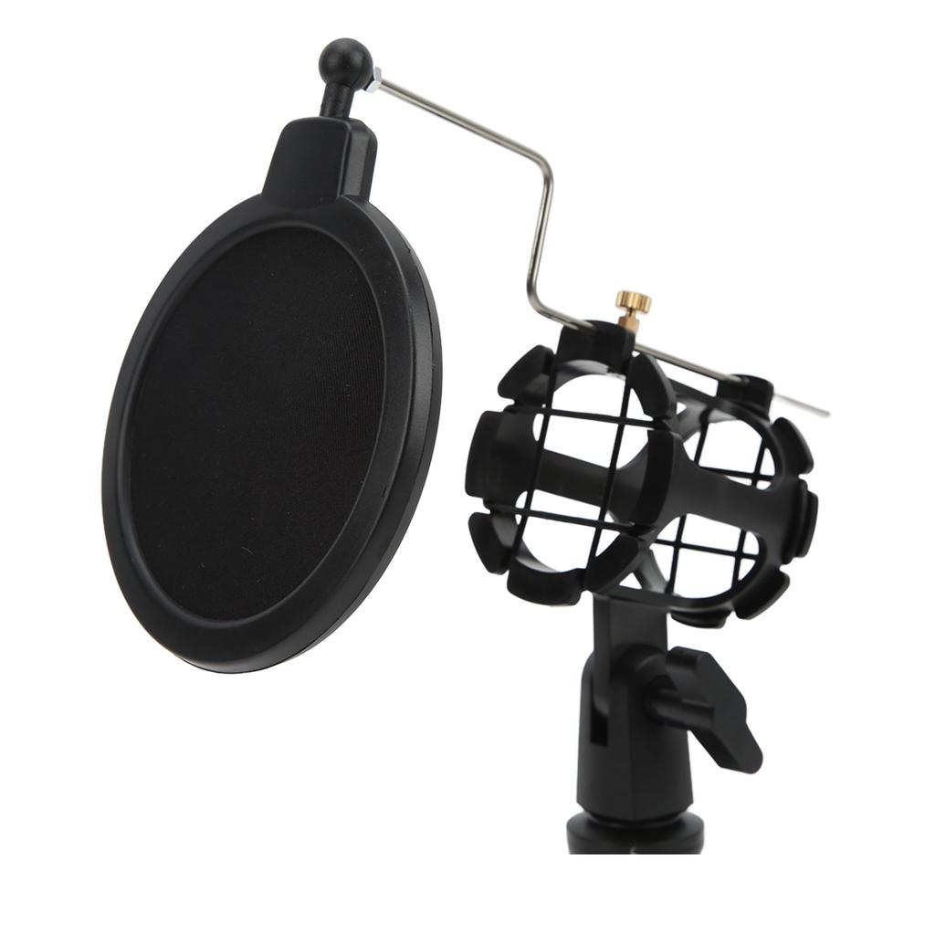 Foldable Microphone Shockproof Stand Pop Filter Holder Kit for Recording Studio Live Broadcast