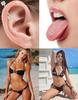 9Pairs Nipple Rings 14G Stainless Steel Heart Butterfly Snake Ball Emerald Triangle CZ Barbell Tongue Rings Set 16mm Silver Tone