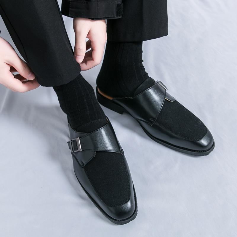 Summer Men’s Brown Sandals Mules Clogs Dress Black Prom Shoes Stylish Leather Shoes Plus Size