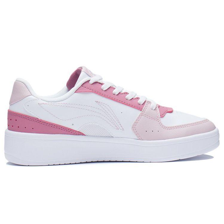 Li Ning Star River Casual Versatile Slimming White Sneakers Non-Slip Shock Absorbing Durable Breathable Low-Top Skate Shoes Women sneakers AGCS254-3