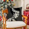 Bride Of F-Frankestein Pillow Case Silky Short Plush With Invisible Zipper Dustproof Sofa Cushion Cover For Home Decor