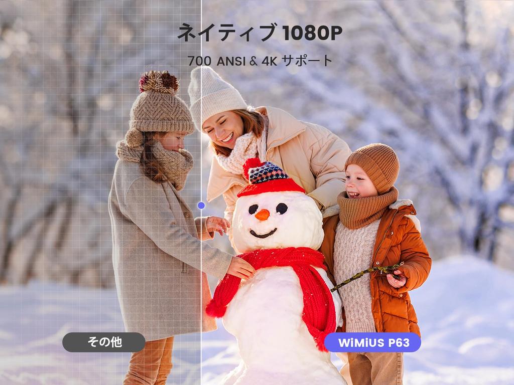 With Android WiMiUS Small Size Focus Automatic Keystone Correction High Brightness 700 Comes with a Tripod WIFI 6 Bluetooth Real 1080P 4K Zoom HiFi