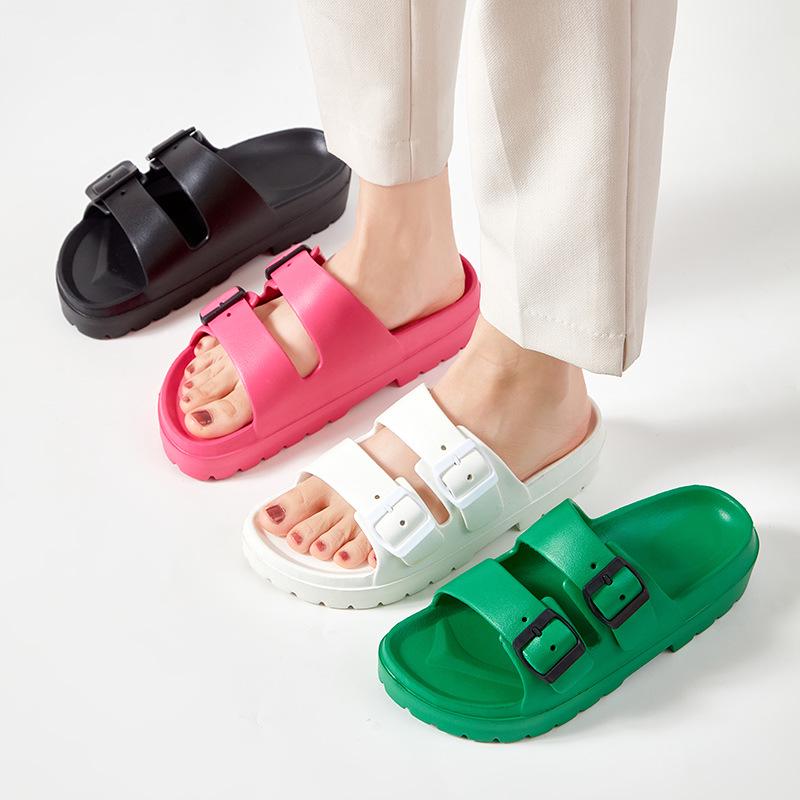 Sandales compensées à double bride pour femme en EVA