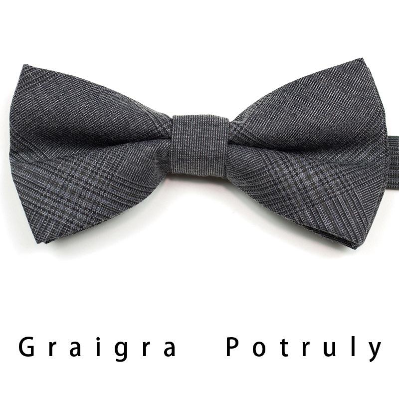 Thousand Birds Suit And Tie Men'S Coffee Grey 7.5Cm Casual Tie Vintage Work Plaid Women