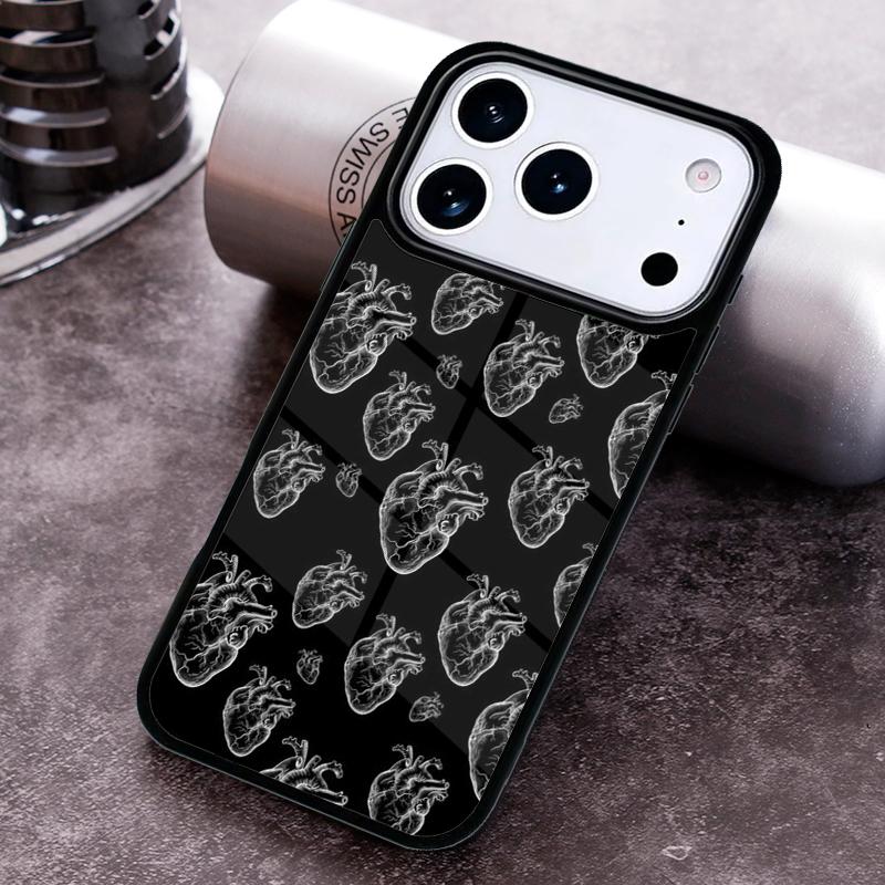 Human Heart Anatomy Phone Case for iPhone 17 16 15 Pro Max Air 14 13 12 11 Plus Shockproof Cover