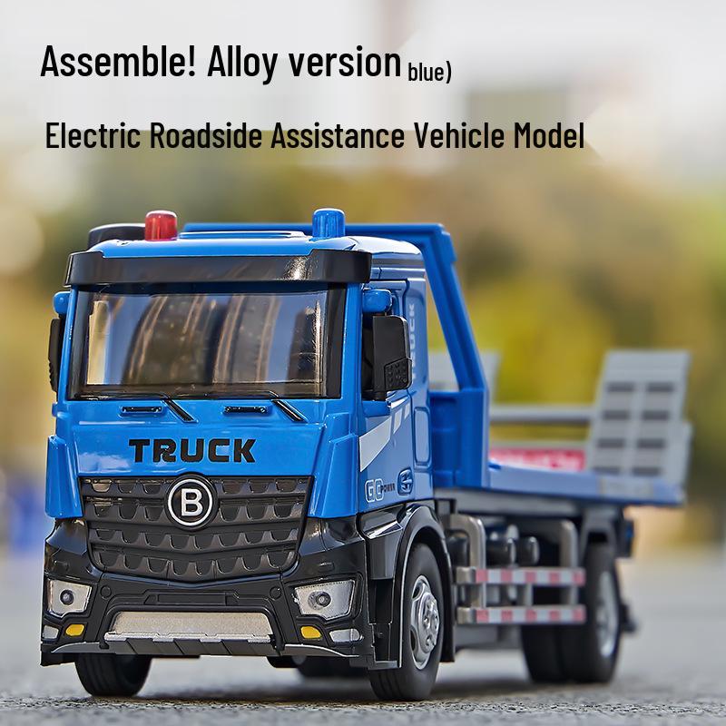

Jia Du Electric Rescue Tow Truck Toy: Sound & Light Alloy Model for Kids