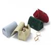 Mini Suede Jewelry Storage Box Small and Compact Travel Portable Ring Organizer Bag Velvet Cloth Bag Simple Jewelry Storage Box