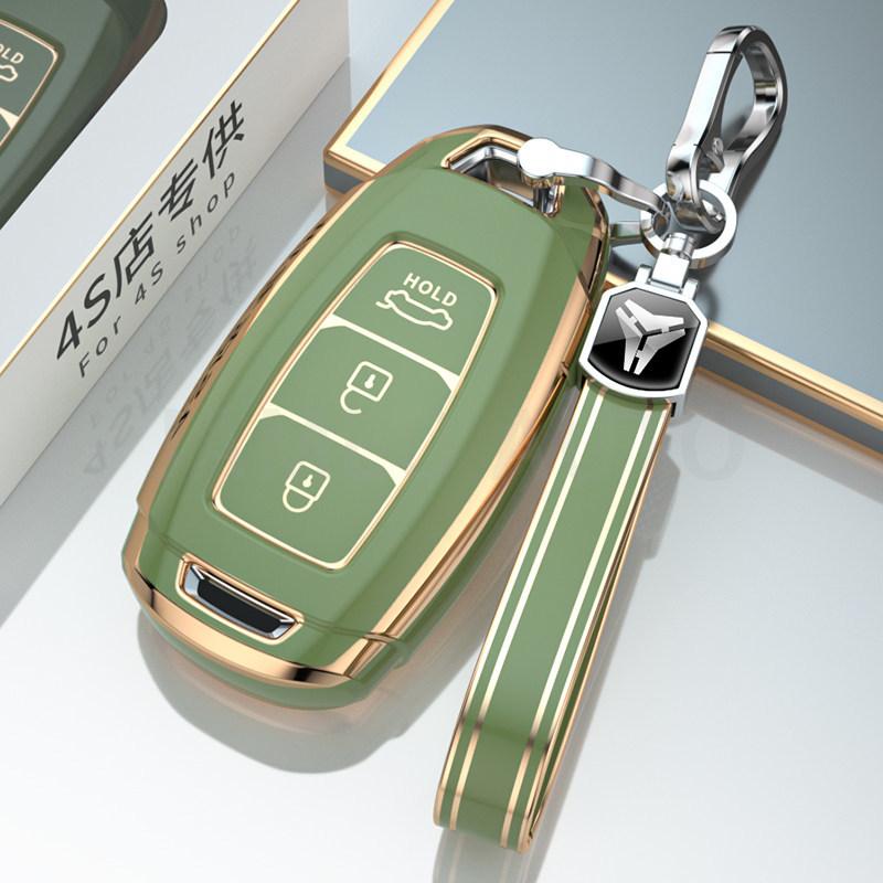 3 Buttons Tpu Car Key Case For Hyundai Palisade Grandeur Azera Elantra Gt Kona Tpu Remote Key Fob Protector Cover Accessories