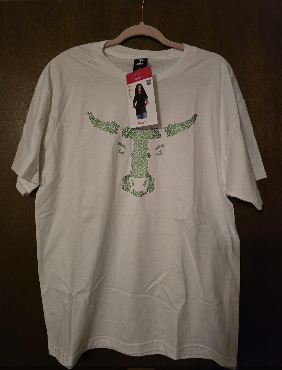 HANES 50TH ANNIVERSARY COMMEMORATIVE BEEFY-T LARGE Unisex T-Shirt M