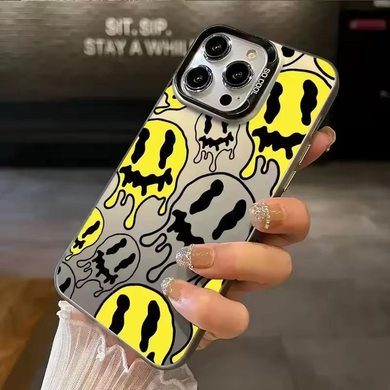 Popular Pink Skull iPhone16Pro Mobile Phone Case 15 Laser Case 14 Apple 12 Anti-drop 11XsM