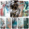 Fashion Geometric Marble Cover Phone Case For iPhone 16 17 Air 15 14 Pro Max 16E Phone Case 13 Mini 12 11 7 SE 8 Print Pattern F