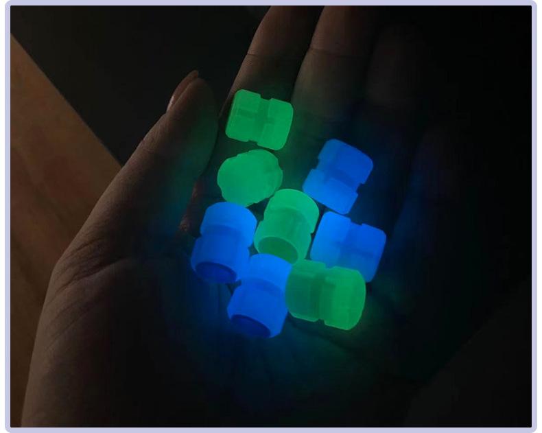 Fluorescent Tire Valve Cap Hub Wheel Luminous Night Glowing Car Moto Bike Wheel Tyre Rim Hub Nozzles Tyre Decor Accessories