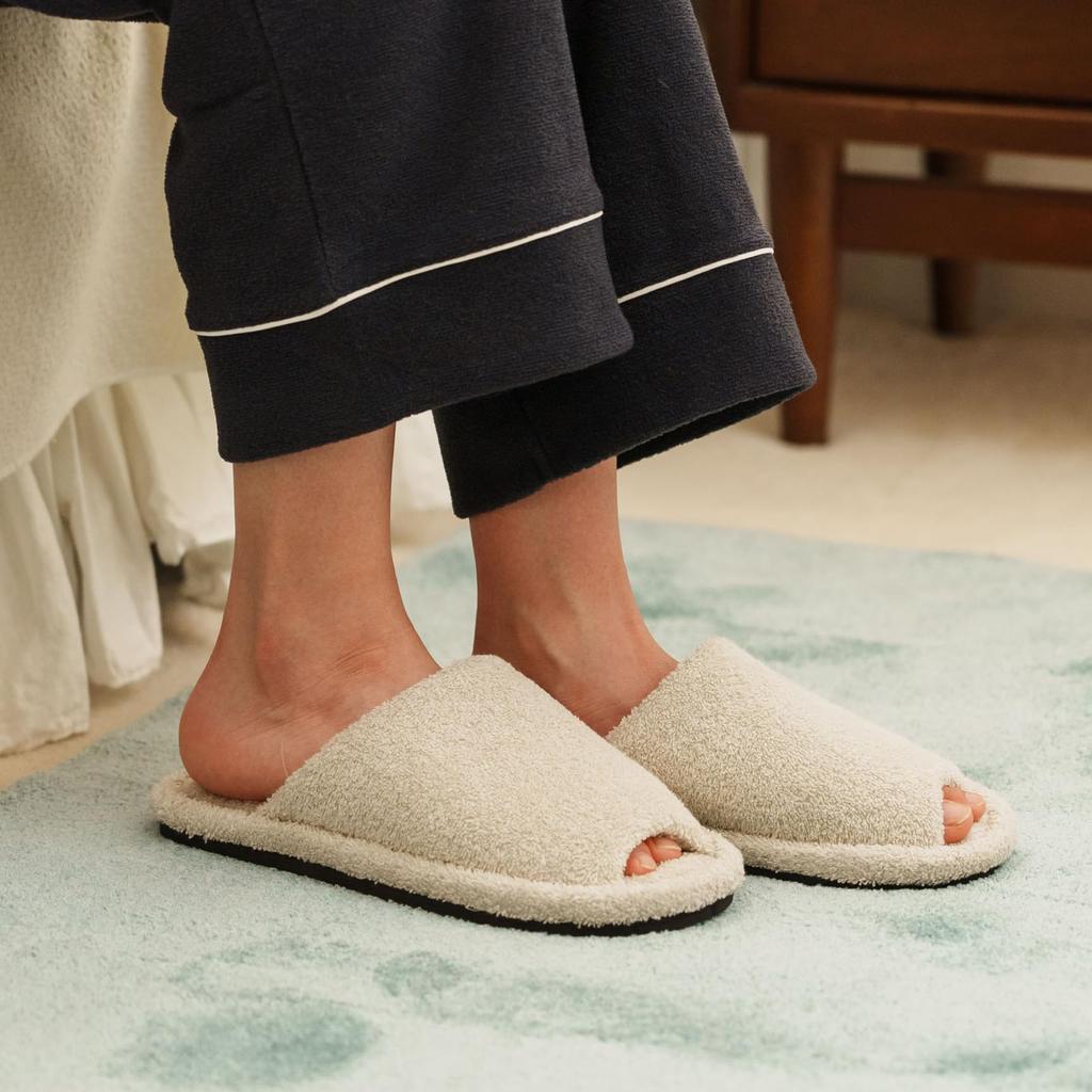 Clean Days Towel Comfortable and Easy to Walk Stylish Sizes by Nippon Also suitable as room or for Slippers, in, Gray, 23cm-25cm, 401209, Slippers.