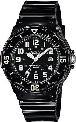 Montre Analogique LRW -200H-1BV / -200H-2CV pour Femmes et Enfants, Noir Brillant / Blanc Brillant avec Motif à Carreaux Bleus, Modèle Étranger [Importation Parallèle]