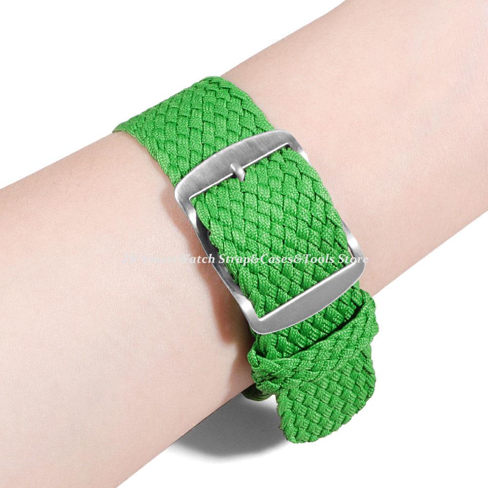 14mm 16mm 18mm 20mm 22mm Woven Nylon Watch Straps Fabric Bracelet for Omega Replacement Watch Band Silver Metal Buckle Wristbelt